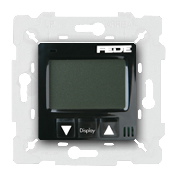  Терморегулятор для теплого пола с внешним датчиком Fede Vintage Porcelain Черный (в сборе)